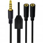 1/8 inch 4-Pole/3-Ring TRRS 1 Male to Dual Female Stereo Audio Extension Cable / Splitter 1/8 inch 4-Pole/3-Ring TRRS 1 Male to Dual Female Stereo Audio Extension Cable / Splitter
