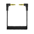 Dual Right Anlge 3.5mm TRS Coiled Audio Cable for Microphones, Headphones, Rodes, DJI Dual Right Anlge 3.5mm TRS Coiled Audio Cable for Microphones, Headphones, Rodes, DJI