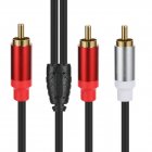 3.5mm Stereo Male to 2 RCA Male Y Adapter