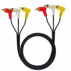 Dual 90 degree Angle 3 RCA Composite Video male to male Extender Cable Dual 90 degree Angle 3 RCA Composite Video male to male Extender Cable
