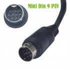 Right-Angle S-Video Mini DIN 9PIN (Separate Video) male to Straight male cable