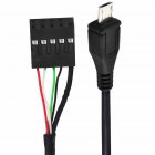 USB 2.0 Mini 5Pin Male to (for Dupon) 9Pin Female Pitch 2.54 USB header PCB Motherboard Cable USB 2.0 Mini 5Pin Male to (for Dupon) 9Pin Female Pitch 2.54 USB header PCB Motherboard Cable