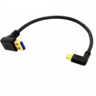 Short 30cm Left / Right Angled USB-A to Angled USB-C Extender Cord / Extension Cable for Phones Short 30cm Left / Right Angled USB-A to Angled USB-C Extender Cord / Extension Cable for Phones