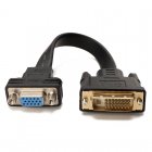 DVI-D 24+1 Male to VGA Female Video with Flat Cable Adapter / Converter DVI-D 24+1 Male to VGA Female Video with Flat Cable Adapter / Converter