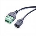 USB-C Jack to 5 Pin / Way Terminal Block, Pluggable Type Adaptor Cable USB-C Jack to 5 Pin / Way Terminal Block, Pluggable Type Adaptor Cable