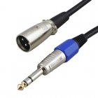 XLR Male to 1/4 Inch 6.35mm TRS Stereo Plug Cable, 3 Pin XLR to Quarter Inch Balanced Signal Cord XLR Male to 1/4 Inch 6.35mm TRS Stereo Plug Cable, 3 Pin XLR to Quarter Inch Balanced Signal Cord