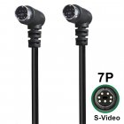 Dual 90 Degree Right Angle S-Video 7PIN (Separate Video) male to male cable