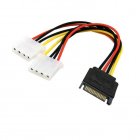 SATA (15Pin) Male to IDE (4-Pin Molex) Female Power Extension Cable
