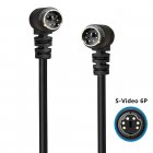 Dual 90 Degree Right Angle S-Video 6PIN (Separate Video) male to male cable