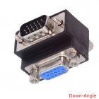 90 degree Up-Angle / Down-Angle VGA HDB 15 PIN male to Female Converter / Adapter