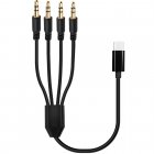 USB Type-C to 4-Port 3.5mm Audio Splitter Cable (1-in-4-out)