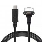 USB-C to Dual Screw Locking Panel Mount USB-C Extension Cable USB-C to Dual Screw Locking Panel Mount USB-C Extension Cable