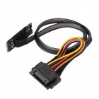 M.2 M-Key to U.2 SFF-8639 Adapter Cable with 15-Pin Female for Power Cable M.2 M-Key to U.2 SFF-8639 Adapter Cable with 15-Pin Female for Power Cable