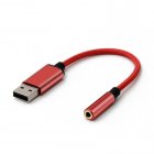 USB to Audio Jack Adapter | USB-A Plug to 3.5mm Aux Female Stereo External Sound Card
