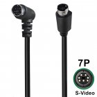 Right-Angle S-Video Mini DIN 7PIN (Separate Video) male to Straight male cable