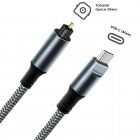 USB-C to Toslink Optical Audio Cable - Unidirectional Digital Fiber Optic Cord