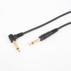 Right Angle Mono 6.35mm 1/4" inch Plug to Straight Plug Guitar / Music Instrument Cable