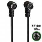 Dual 90 Degree Right Angle S-Video 5PIN (Separate Video) male to male cable