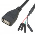 USB 2.0 A female to USB 4 Pin Dupont Motherboard Header Adapter USB 2.0 A female to USB 4 Pin Dupont Motherboard Header Adapter