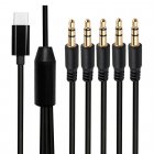 USB Type-C to 5-Port 3.5mm Audio Splitter Cable (1-in-5-out)