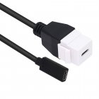 USB Keystone Jack Cable, Type-C Female to Type-C Female Panel Mount Insert Adapter