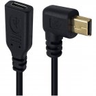 Right-Angle USB Mini Male to USB-C female Adapter Cable - Low-Profile Charging & Data Sync Right-Angle USB Mini Male to USB-C female Adapter Cable - Low-Profile Charging & Data Sync