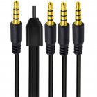 1 to 3-Ways 3.5mm (1/8") TRRS 4-Pole Male to 3-Male Stereo Audio Splitter Cable