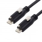 Locking to Locking Single Single Screw Panel Mount USB 3.1 / Type C Male to Male Cable Locking to Locking Single Single Screw Panel Mount USB 3.1 / Type C Male to Male Cable
