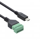USB 2.0 Micro Plug to 5 Pin / Way Terminal Block, Pluggable Type Adaptor Cable USB 2.0 Micro Plug to 5 Pin / Way Terminal Block, Pluggable Type Adaptor Cable