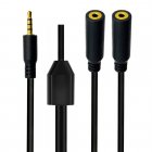 2.5mm 4‑Pole Gold‑Plated TRRS Y‑Splitter Audio & Mic Extension Cable