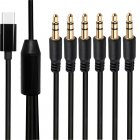 USB Type-C to 6-Port 3.5mm Audio Splitter Cable (1-in-6-out)