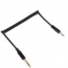 Spiral Coil Retractable Stereo 6.35mm 1/4" to Mono 3.5mm 1/8" Male to Male Audio Cable Spiral Coil Retractable Stereo 6.35mm 1/4" to Mono 3.5mm 1/8" Male to Male Audio Cable