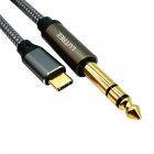 USB-C to 6.35mm TRS Audio Mono Interconnect Aux Adapter for Smartphones, Tablets, and Audio Devices USB-C to 6.35mm TRS Audio Mono Interconnect Aux Adapter for Smartphones, Tablets, and Audio Devices