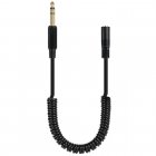 Coiled Spring Retractable 6.35mm 1/4" to 3.5mm 1/8" Male to Female Stereo Cable Coiled Spring Retractable 6.35mm 1/4" to 3.5mm 1/8" Male to Female Stereo Cable