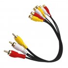 3 RCA Male to 6 RCA Female Splitter Audio Video Composite Cable 3 RCA Male to 6 RCA Female Splitter Audio Video Composite Cable