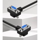 90 / 270 Degree Straight Through D-Sub 9 Pin DB9 RS232 Serial Extension Cable - Female to Female Cab