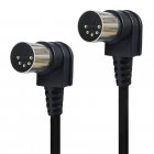 Right-Angle DIN 5-Pin MIDI male to male Cable Compatible with MIDI Keyboard, Music Gears Right-Angle DIN 5-Pin MIDI male to male Cable Compatible with MIDI Keyboard, Music Gears
