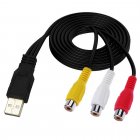 USB (Type A Male) to RCA Female Jack cord / USB 2.0 A Male to 3 RCA Female Audio Video AV Composite USB (Type A Male) to RCA Female Jack cord / USB 2.0 A Male to 3 RCA Female Audio Video AV Composite