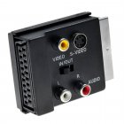 21P SCART male to 21P SCART female / 3RCA + S-Video Converter with IN/Out Switch