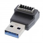 90 Degree Right Angle USB 3.1 Front Panel Header Female Type-E to USB 3.0 Type-A Male Motherboard Ex 90 Degree Right Angle USB 3.1 Front Panel Header Female Type-E to USB 3.0 Type-A Male Motherboard Ex
