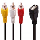 USB (Type A Female) to RCA cable / USB 2.0 A Male to 3 RCA Female Jack Audio Video Composite Adapter USB (Type A Female) to RCA cable / USB 2.0 A Male to 3 RCA Female Jack Audio Video Composite Adapter
