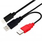 USB-A (with Extra USB-A for delivering Extra Power) to USB-C Data and Power Charging Cable