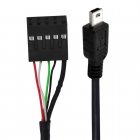 USB 2.0 Micro 5Pin Male to (for Dupon) 9Pin Female Pitch 2.54 USB header PCB Motherboard Cable USB 2.0 Micro 5Pin Male to (for Dupon) 9Pin Female Pitch 2.54 USB header PCB Motherboard Cable