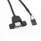 OEM Dupont 2.54mm pitch 4Pin (Motherboard 4pin Female Header) to Panel Mount USB 2.0 Port (USB-A Soc OEM Dupont 2.54mm pitch 4Pin (Motherboard 4pin Female Header) to Panel Mount USB 2.0 Port (USB-A Soc