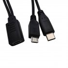 USB 3.1 Type‑C Male to USB‑C Female + Micro USB 5‑Pin Male Charging Cable | Length USB 3.1 Type‑C Male to USB‑C Female + Micro USB 5‑Pin Male Charging Cable | Length
