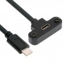 Flat Panel Mount USB-C Female to USB-C male Extender Cable Flat Panel Mount USB-C Female to USB-C male Extender Cable
