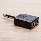 1/4" 6.35 TRS Stereo Plug Male to 2 x 6.35 Female Audio Adapters / Splitter 1/4" 6.35 TRS Stereo Plug Male to 2 x 6.35 Female Audio Adapters / Splitter
