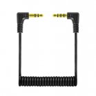 Dual Right Anlge Coiled 3.5mm TRRS to 3.5mm TRS Audio Cable for Microphones, Headphones, Rodes, DJI Dual Right Anlge Coiled 3.5mm TRRS to 3.5mm TRS Audio Cable for Microphones, Headphones, Rodes, DJI