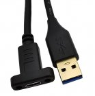 Panel Mount USB-C Socket to USB 3.0 Type A Male Extension Cable Panel Mount USB-C Socket to USB 3.0 Type A Male Extension Cable