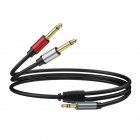 3.5mm 1/8" Aux Stereo Audio (TRS) Male to Dual 1/4 Inch 6.35mm Mono TS Male Y Splitter Cable